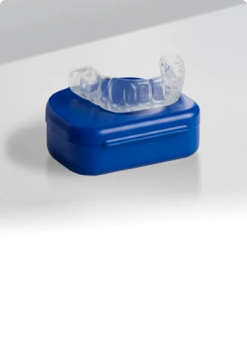 Custom night guard used to protect teeth from grinding at an affordable cost.